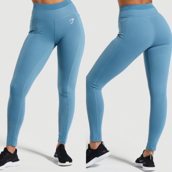 Gymshark Pants - GYMSHARK Dreamy Mesh Leggings in Smoky Teal